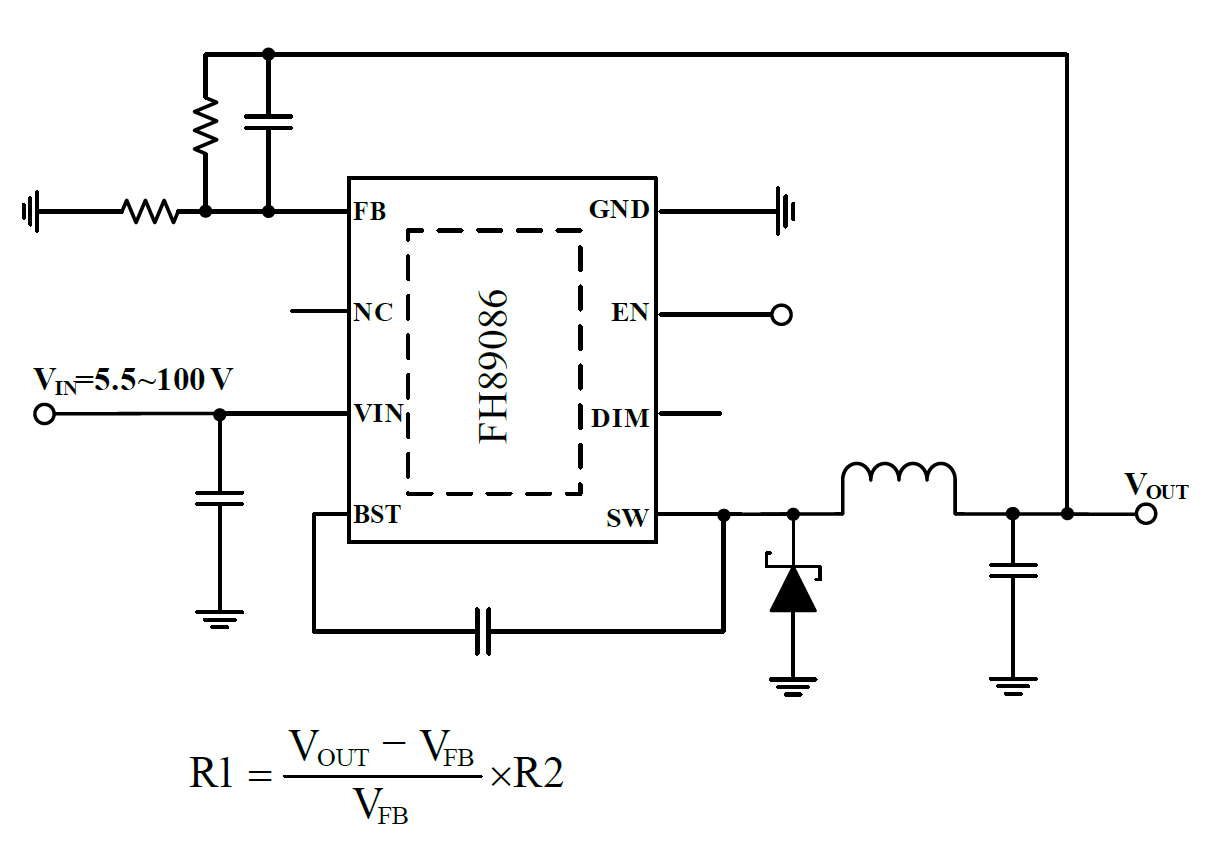 FH89086｜100V耐高电压输入，3.5A输出，1.0MHz，DC-DC降压IC