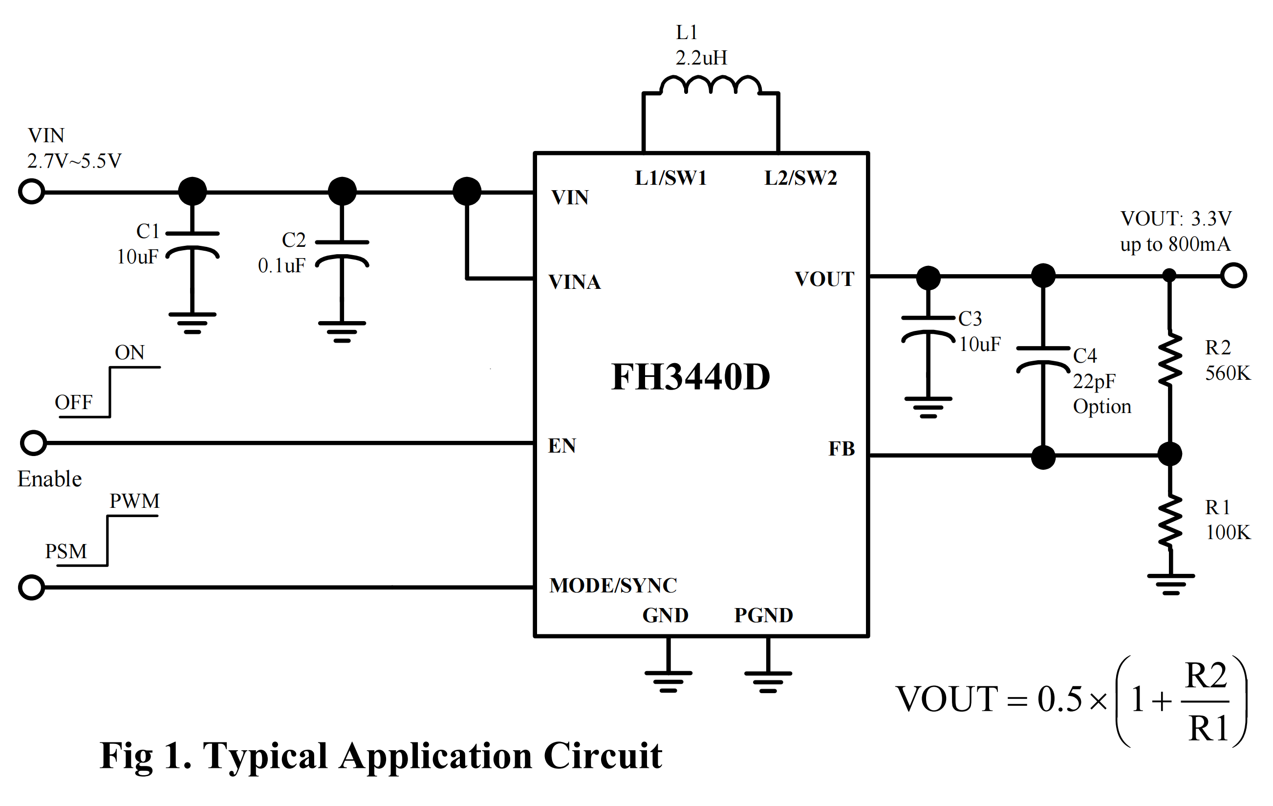 FH3440D｜2.5MHz/1.7MHz开关频率、1.0A输出、同步整流降压/升压
